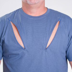 T-shirt-blue-dual-chest-zip