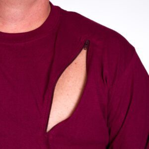 Single chest zip t shirt for men