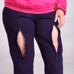 Dual zippered pant for female
