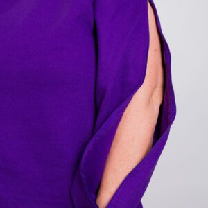 Single zipped arm violet t shirt